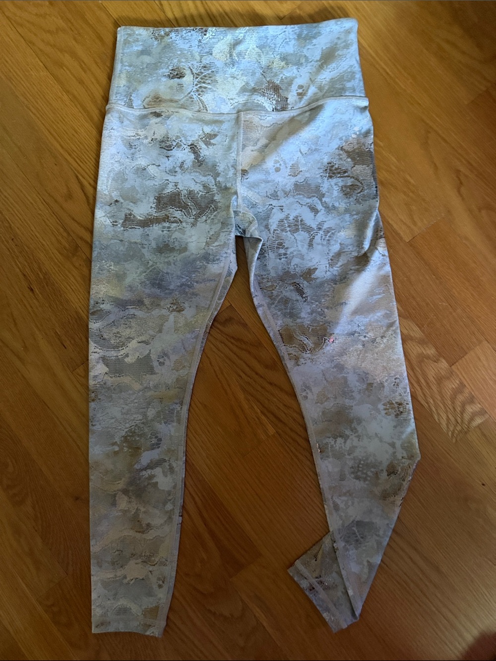 Athleta Light Gray Camo High-Waist Leggings